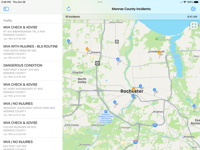 Monroe County Incidents