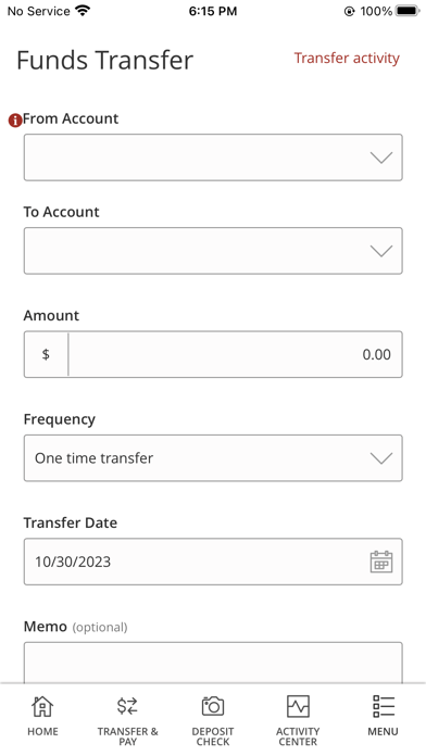 Leader Bank Digital Banking Screenshot
