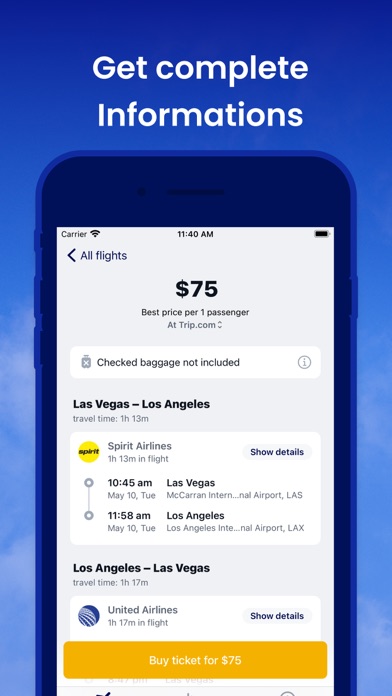 Airways Booking App・Airlines Screenshot