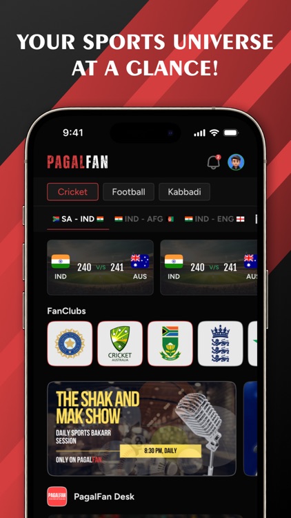 PagalFan - App for Sports Fans