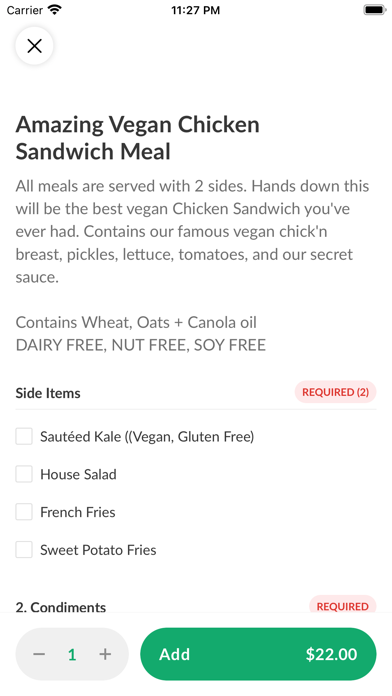 Vegan Wangs Screenshot