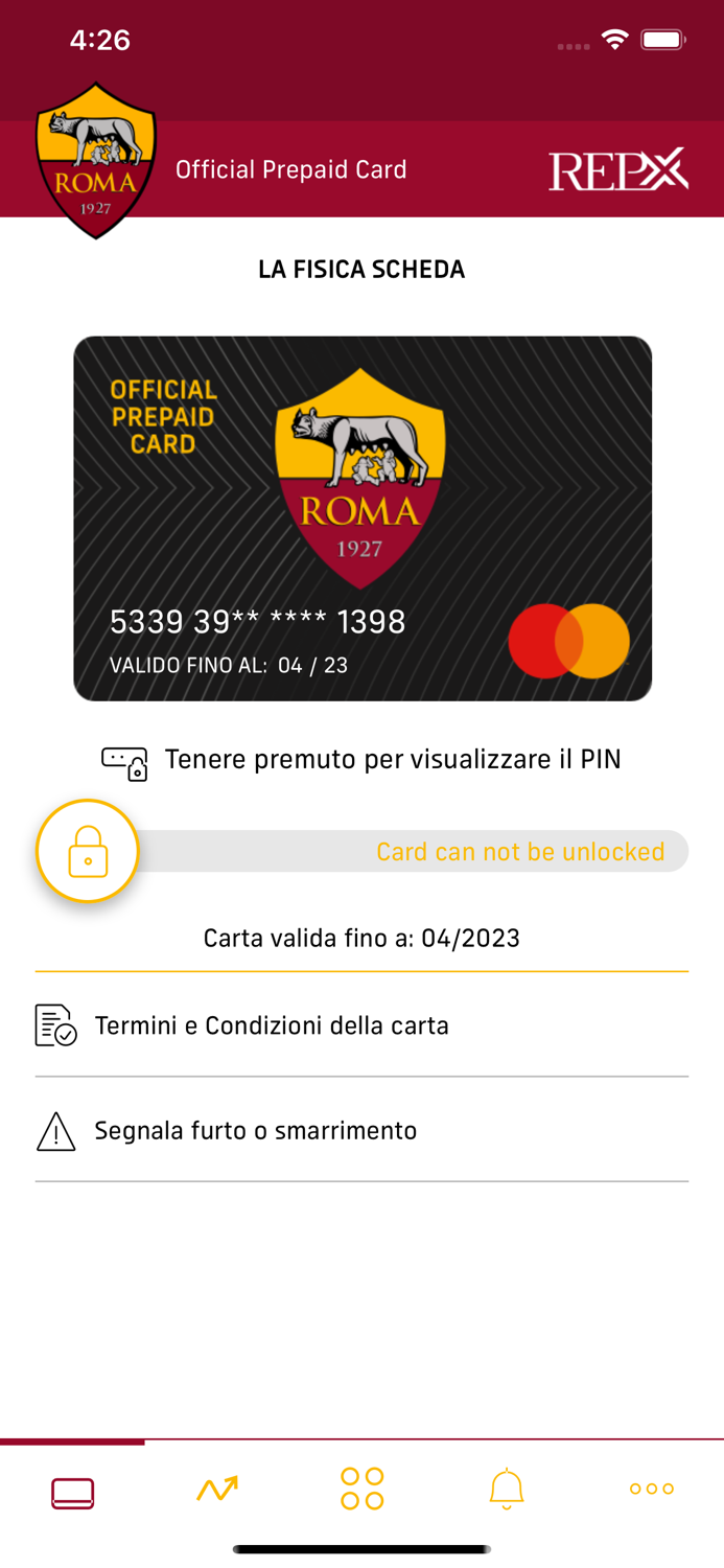 AS ROMA Prepaid Card