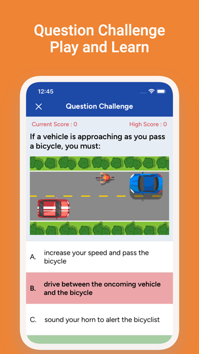 Maine BMV Drivers License Exam Screenshot