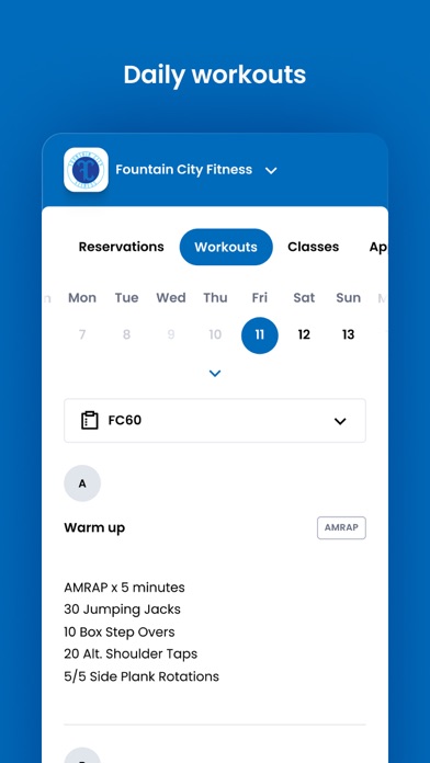 Fountain City Fitness Screenshot