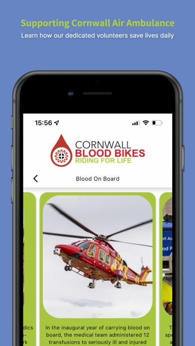 Cornwall Blood Bikes Screenshot