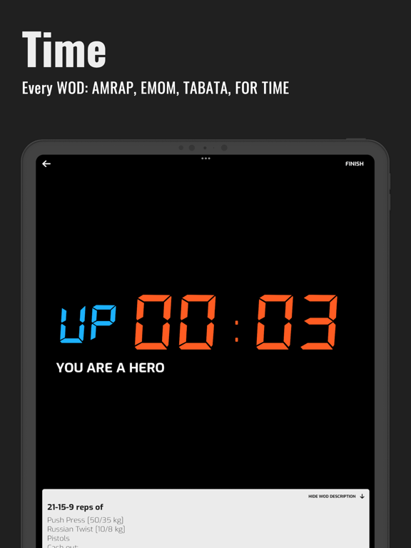 Hero WOD - Workouts Generator iPad screenshot 6 - Health & Fitness app
