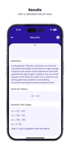 Pythagorean Theorem Calc App screenshot #3 for iPhone