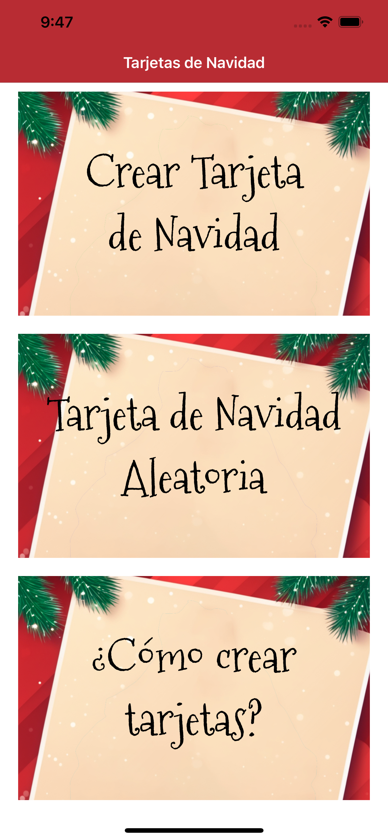 Tarjetas de Feliz Navidad
