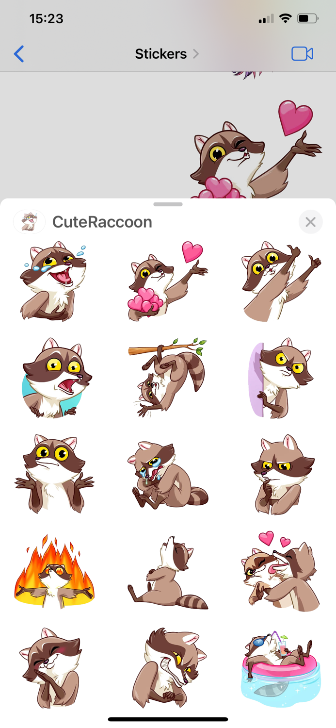 Cute Raccoon Emoji Fun Sticker