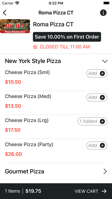 Roma Pizza CT - Restaurant Screenshot