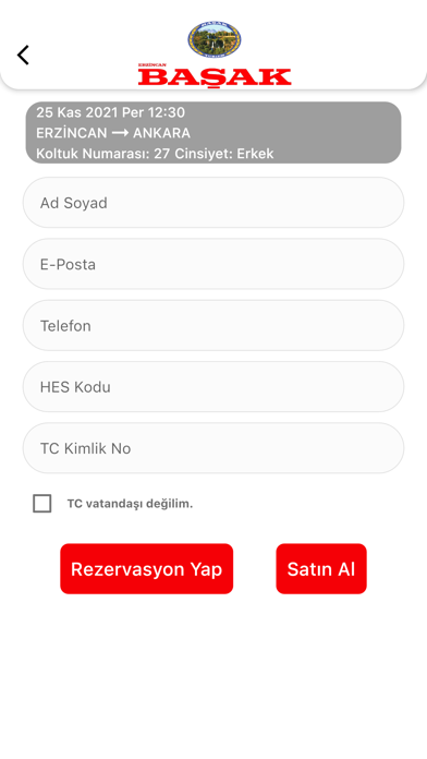 Erzincan Başak Turizm Screenshot