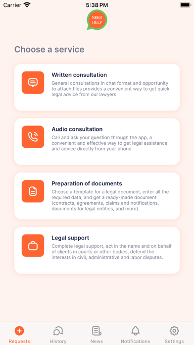 Need Help - Legal assistance Screenshot