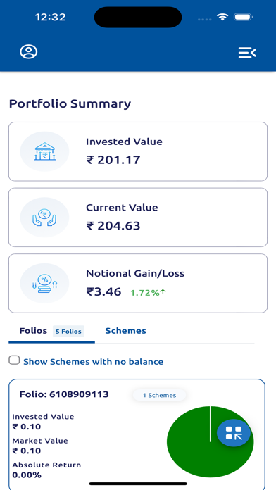 Sundaram Mutual's Investor App Screenshot