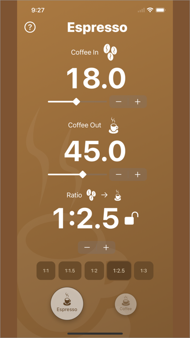 Espresso and Coffee Ratios Screenshot 3 - AppWisp.com Espresso and Coffee Ratios Screenshot 3 - AppWisp.com