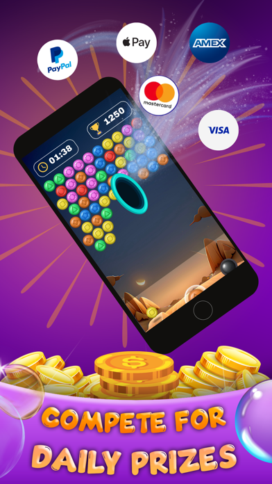 Win Real Prizes Bubble Shooter Screenshot