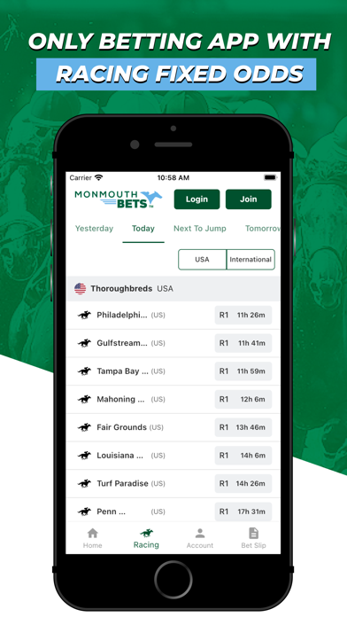 MonmouthBets - Horse Race Bets Screenshot