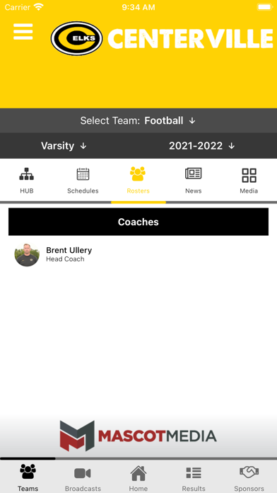 Centerville Elks Athletics Screenshot