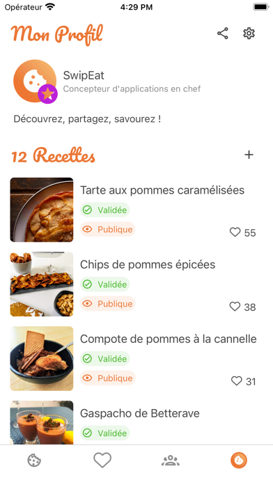 SwipEat: Recettes, Gastronomie Screenshot