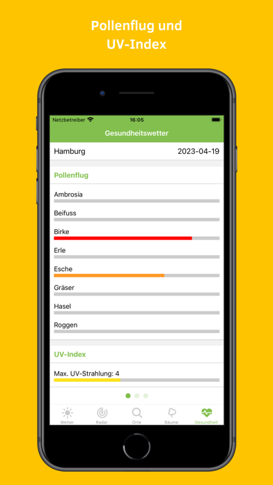Treether - Wetter & Regenradar Screenshot