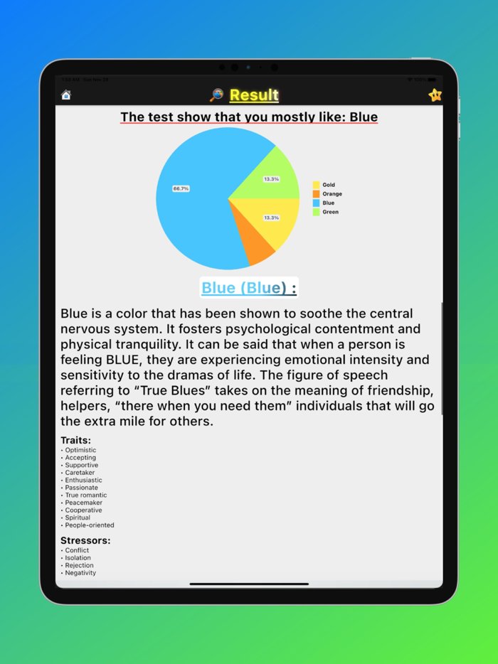 True Colours Personality Test
