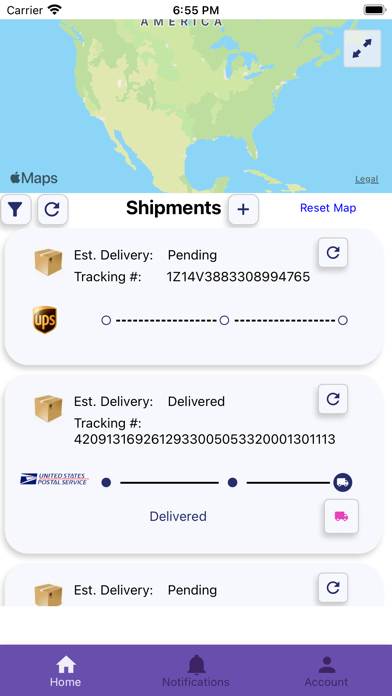 ShipmentsFree Screenshot