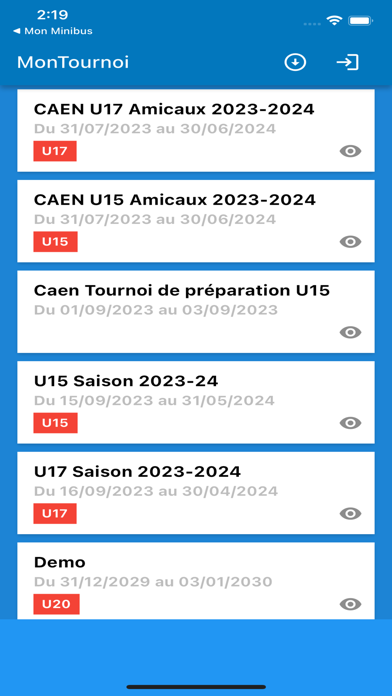 MonTournoi Screenshot