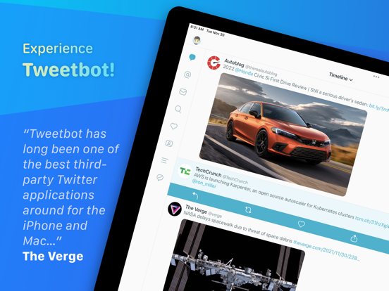 Tweetbot for Twitter iPad app afbeelding 1