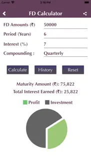 lumpsum investment calculator iphone screenshot 2