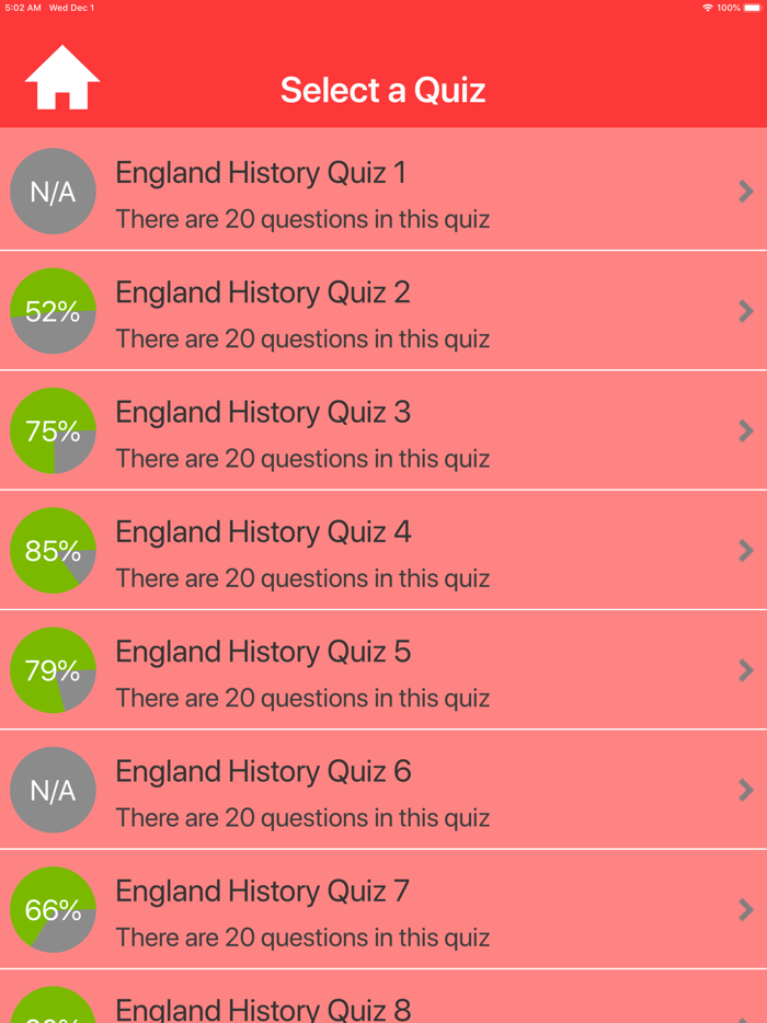 England History Quiz