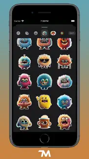 daily monster stickers iphone screenshot 3