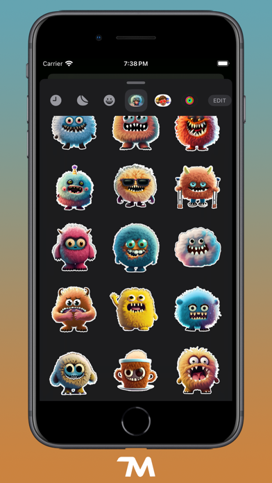 Screenshot #3 pour Daily Monster Stickers