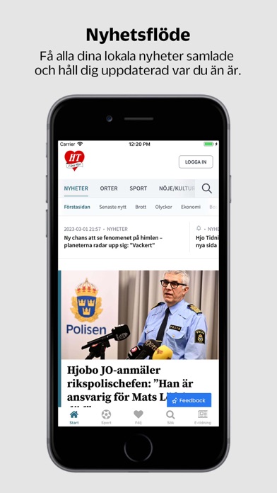 Hjo Tidning Nyheter Screenshot