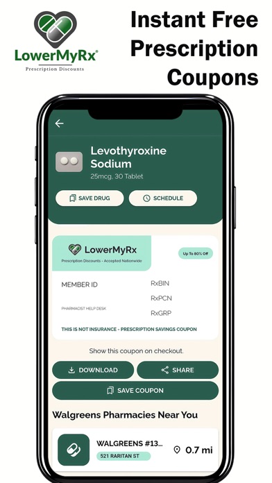 LowerMyRx: Rx Discount Search Screenshot
