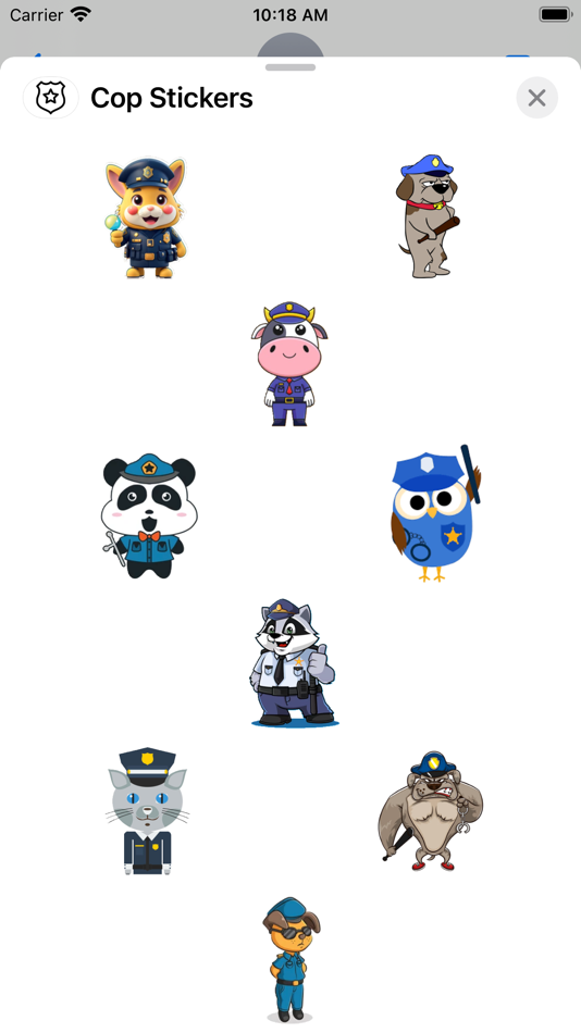 #1. Cop Stickers (iOS) By: Paul Scott