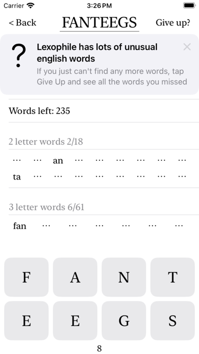 Lexophile Screenshot