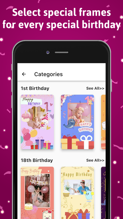 Happy Birthday Picture Frame Screenshot