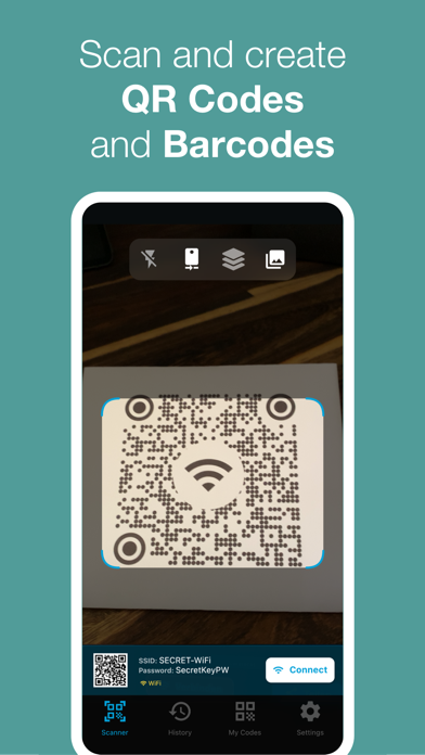 QR Code Reader PRO for iPhone! Screenshot