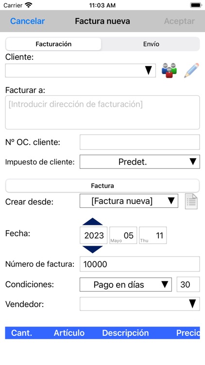 Express Invoice Facturación
