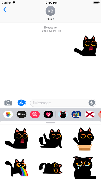 Screenshot #3 pour Funny Black cat stickers emoji