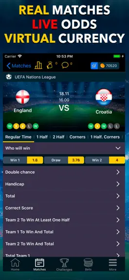Game screenshot BETUP - Sports Betting Game apk