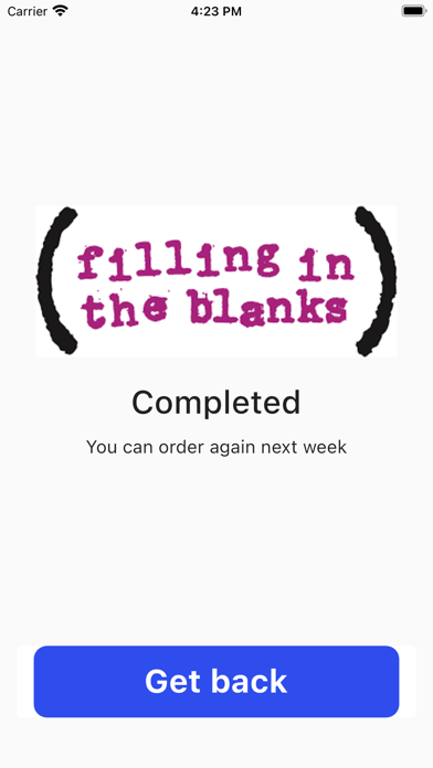 FITB Food Pantry App Screenshot