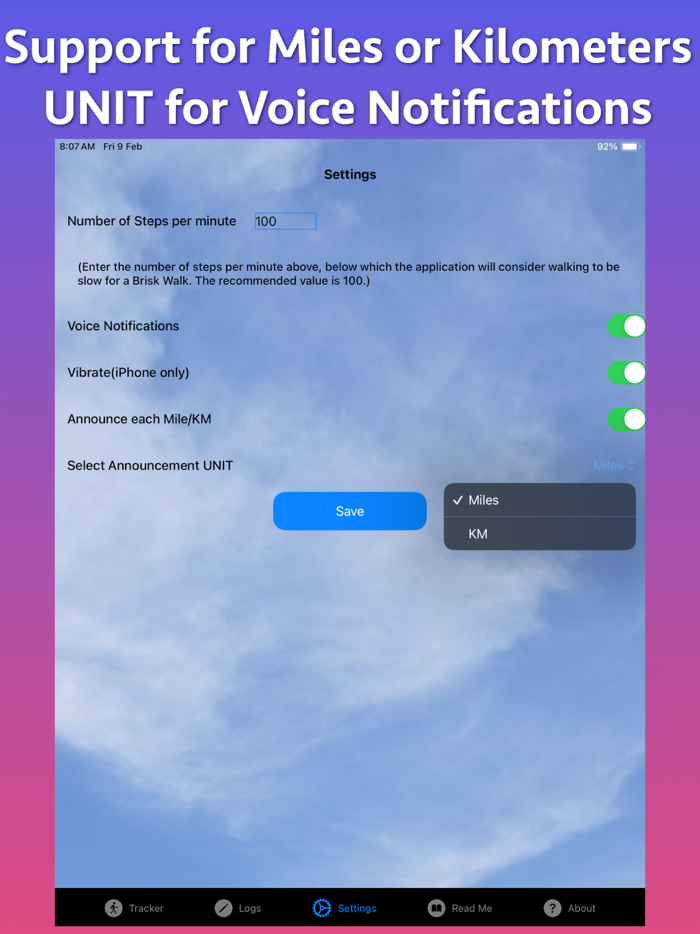 Brisk Walking Tracker