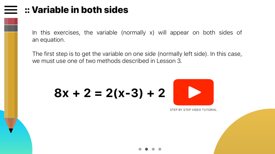 #7. First Degree Equation (ax+b=c) (iOS) 由: Paulo Narra