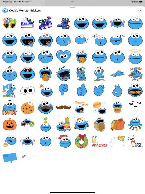 Cookie Monster Stickersのおすすめ画像1