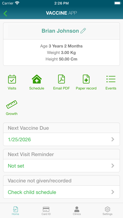 The Vaccine App Screenshot
