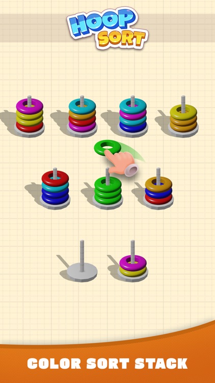 Hoop Sort Puzzle - Color Ring