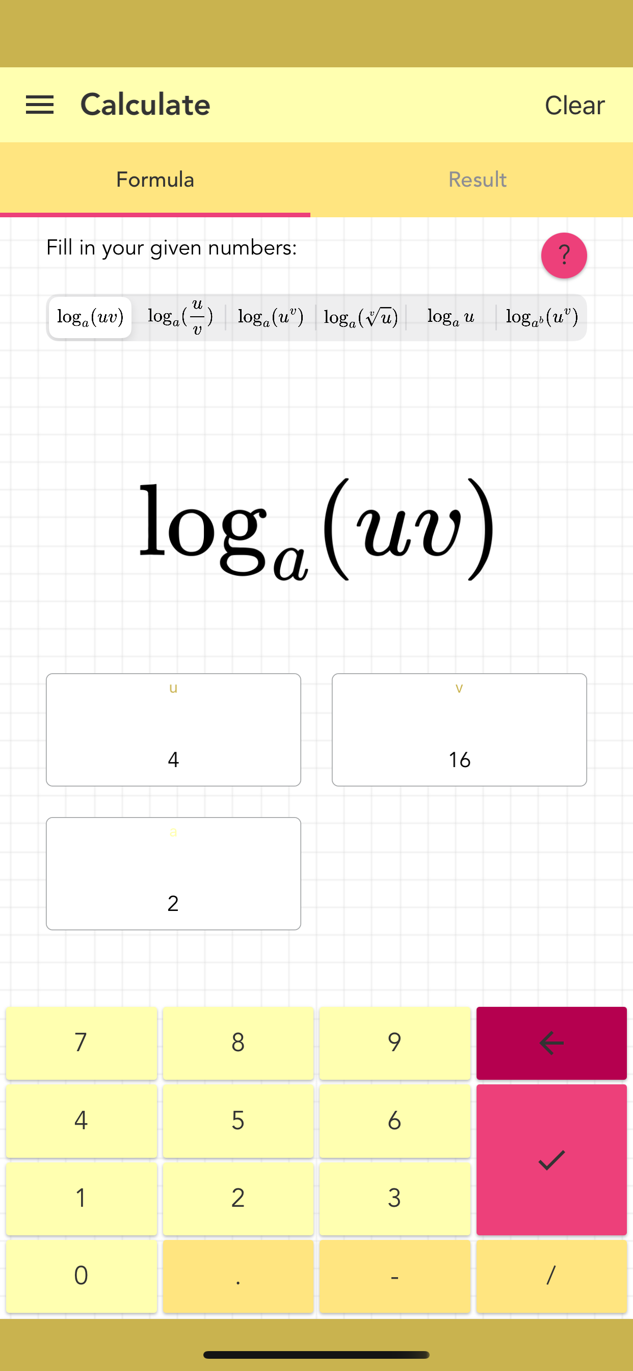 Logarithmic Identities
