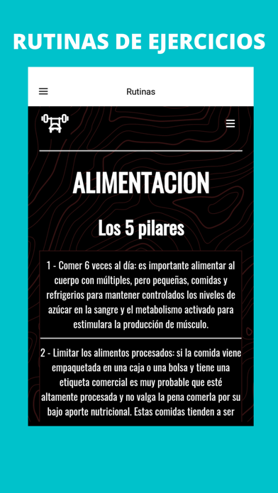 Rutinas de Entrenamiento Screenshot