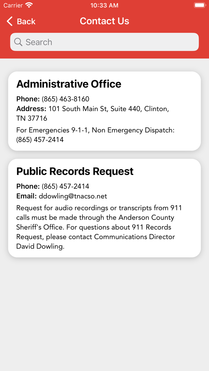 Anderson County 911 TN