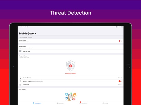 Ivanti Mobile@Work™ Client iPad app afbeelding 5